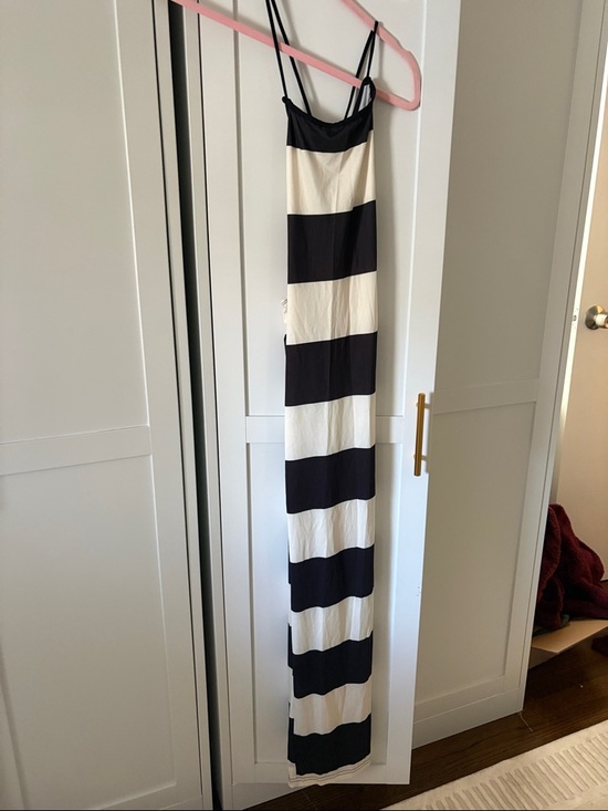 Dresses & Skirts - Black and White Striped Maxi Dress